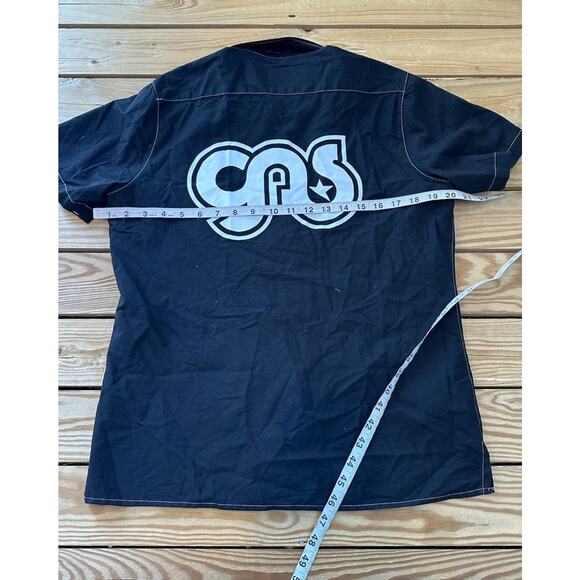 Throttle Threads Button Up Shirt Size Medium Men’s Black Short Sleeve - Picture 6 of 6